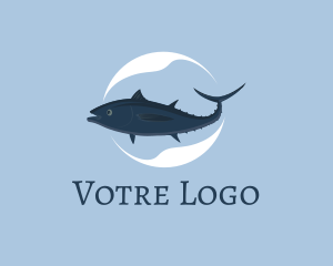 Aquarium - Aquatic Mackerel Seafood logo design