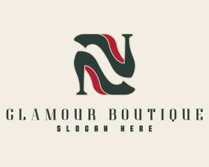 Glamour - Stiletto Shoe Fashion logo design