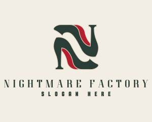 Stiletto Shoe Fashion logo design