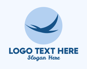 Humanitarian - Flying Blue Bird logo design