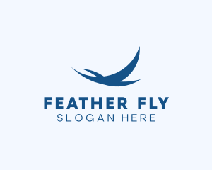 Flying Blue Bird  logo design