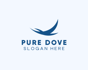 Flying Blue Bird  logo design