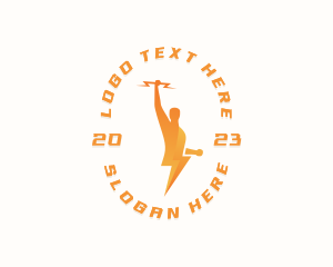 Fast - Human Electric Thunder logo design