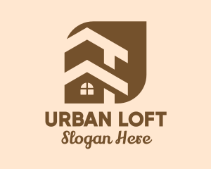 Loft - Wood House Loft Roof logo design