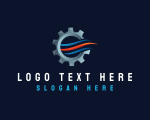 Heating - Industrial Gear Ventilation logo design