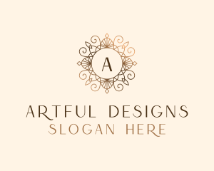 Gold Ornamental Boutique logo design