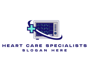 Cardiologist - Medical Health Monitor logo design