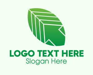 Green - Nature Leaf Arrow logo design