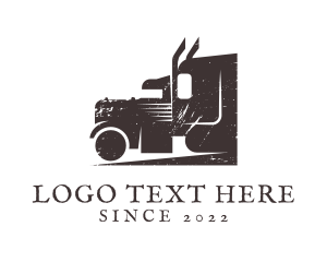 Old School - Cargo Truck Automotive logo design