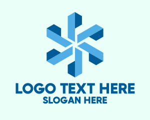 Digital Marketing - Blue Digital Asterisk logo design