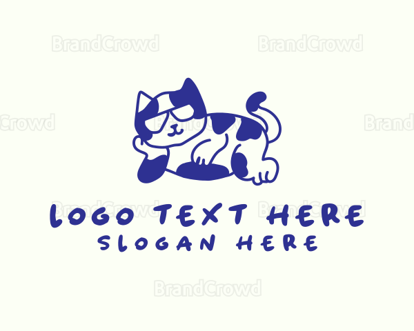 Pet Cool Cat Logo