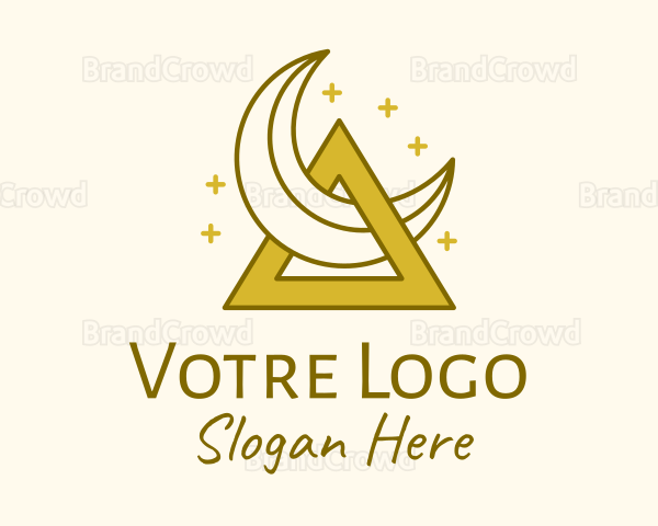 Crescent Moon Triangle Logo