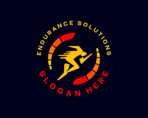 Endurance - Running Man Fitness logo design