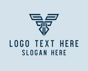 Innovate - Mechanical Letter V logo design