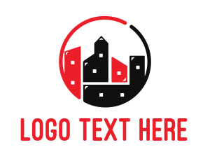 Town - Urban City Builidng logo design