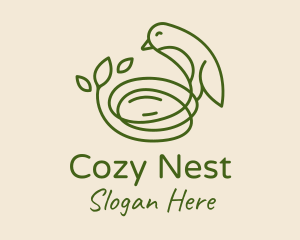 Nesting - Sparrow Bird Nest logo design