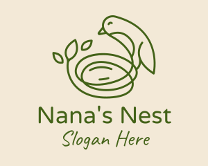 Sparrow Bird Nest  logo design