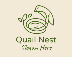 Sparrow Bird Nest  logo design