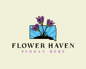 South Dakota Botanical Flower logo design