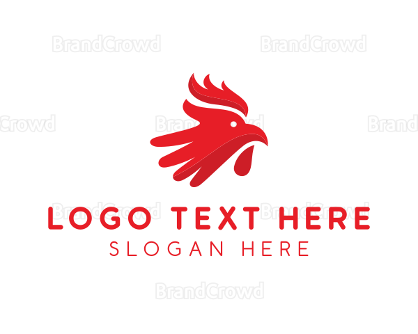 Red Rooster Hand Logo