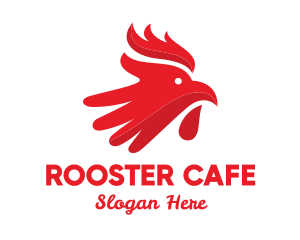 Red Rooster Hand logo design