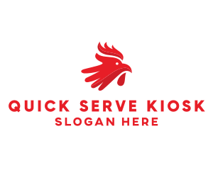 Red Rooster Hand logo design