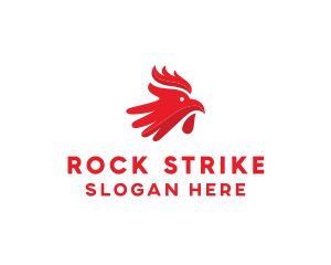 Red Rooster Hand logo design