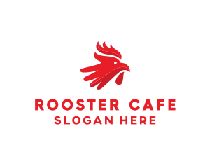 Red Rooster Hand logo design