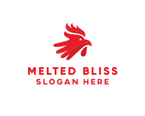 Red Rooster Hand logo design