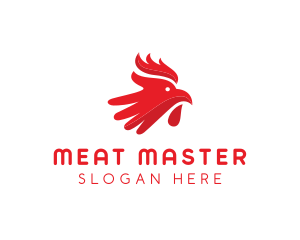 Red Rooster Hand logo design