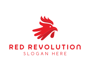 Red Rooster Hand logo design