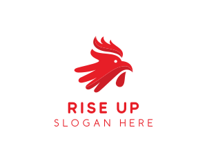 Red Rooster Hand logo design