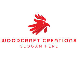 Red Rooster Hand logo design