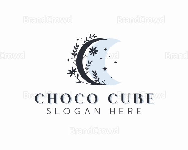 Floral Bohemian Moon Logo