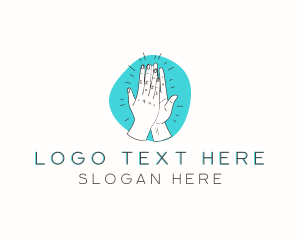Volunteer - High Hands Greet logo design