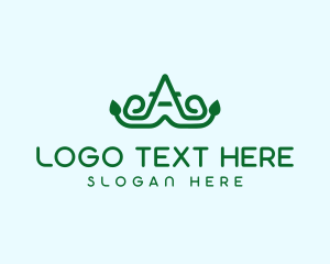 Eco Leaf Letter A  logo design