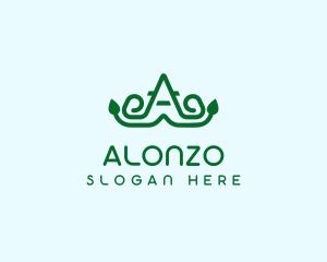 Eco Leaf Letter A  logo design