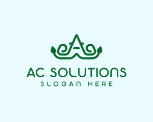 Eco Leaf Letter A  logo design