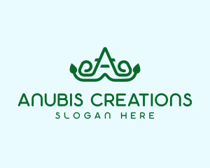 Eco Leaf Letter A  logo design