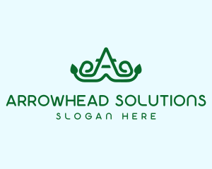 Eco Leaf Letter A  logo design