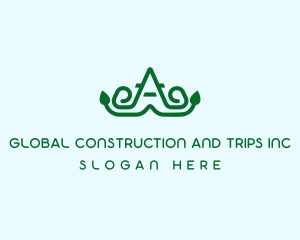 Event Styling - Eco Leaf Letter A logo design