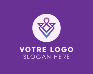 Abstract Symbol Letter V logo design