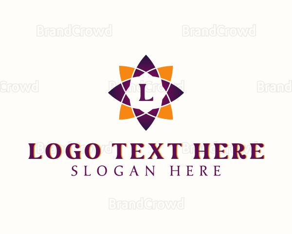 Geometric Flower Star Logo