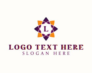 Lettermark - Geometric Flower Star logo design