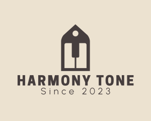 Tone - Piano Instrument Tag logo design