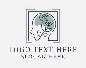 Mind - Leaf Plant Mental Health logo design