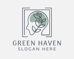 Leaf Plant Mental Health logo design