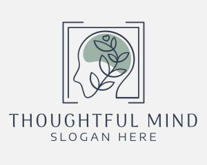 Thinking - Leaf Plant Mental Health logo design