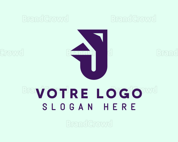 Geometric Marketing Letter J Logo