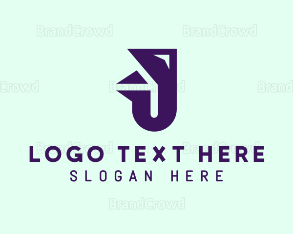 Geometric Marketing Letter J Logo